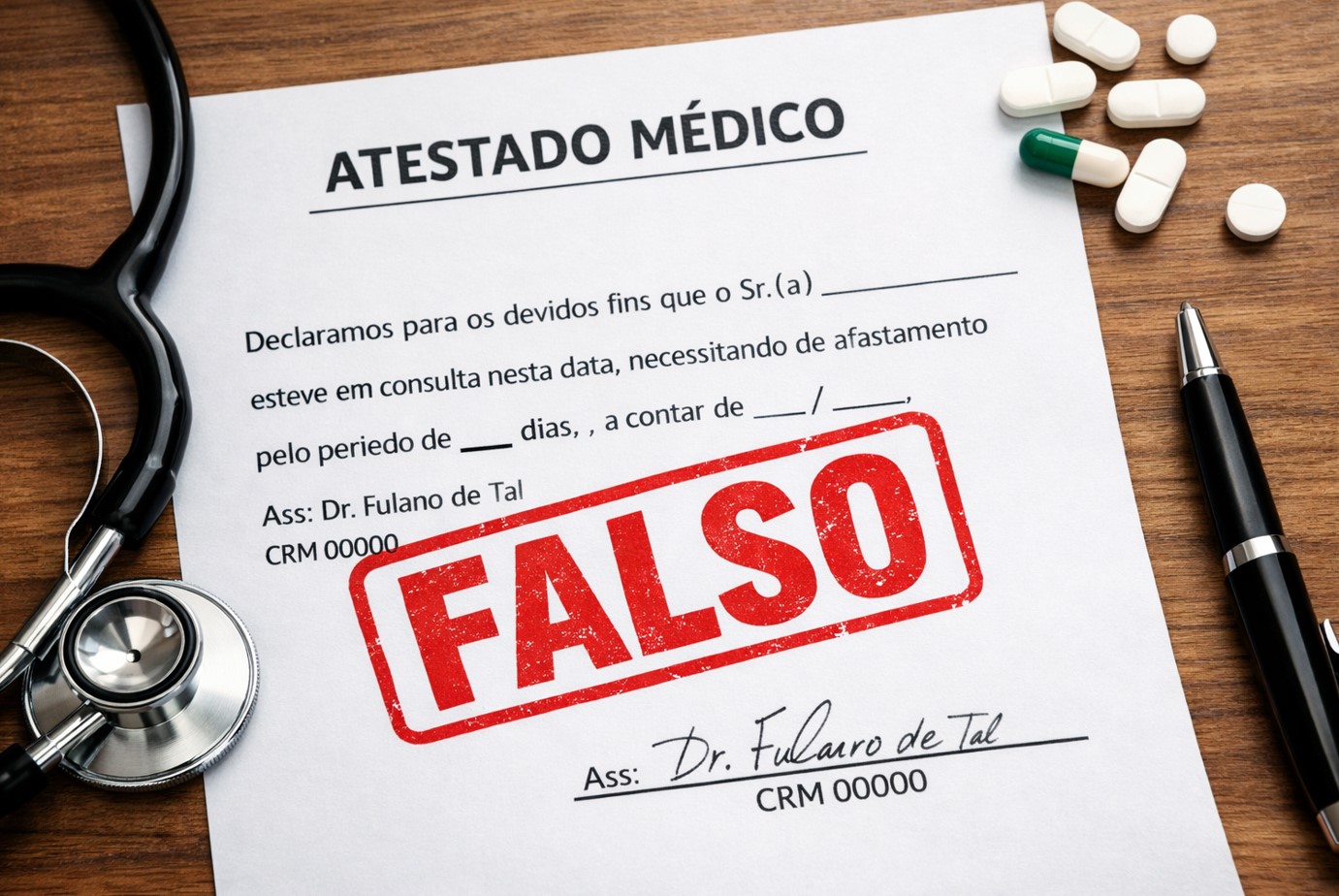 atestado medico falso